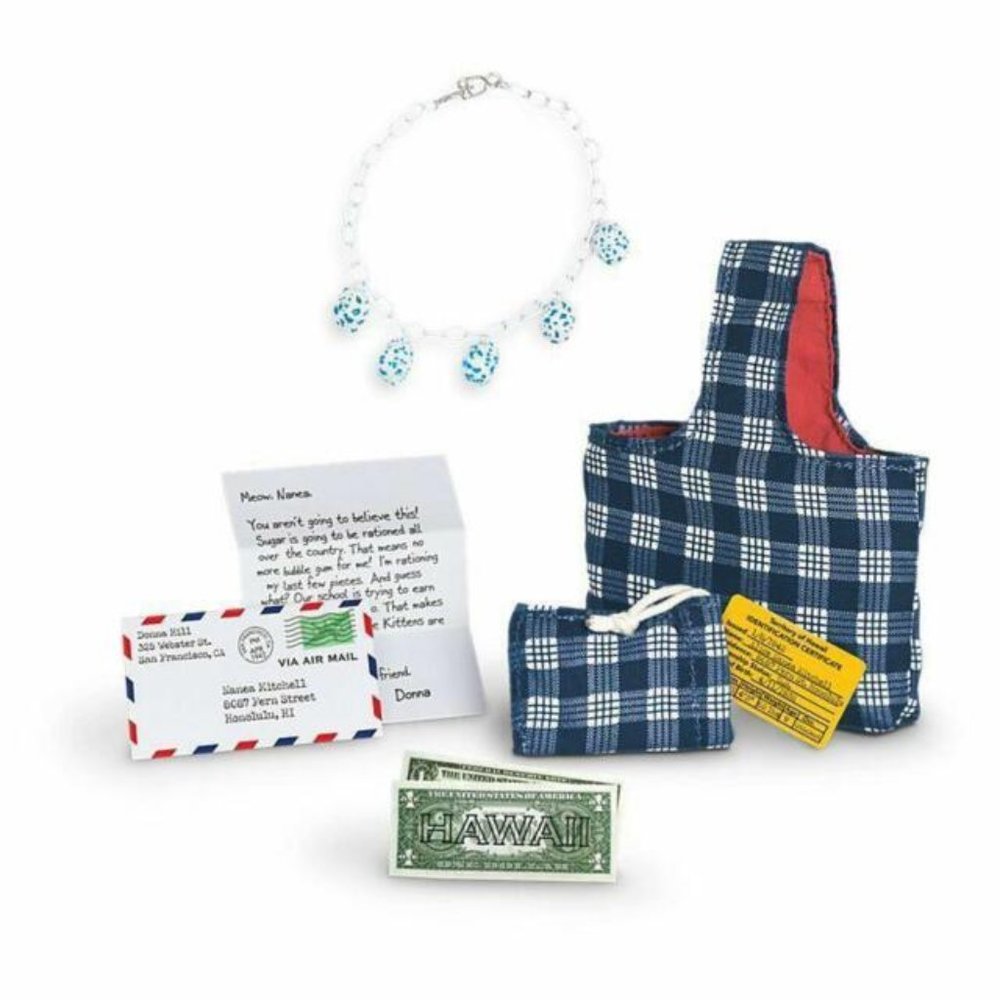 American Girl Nanea Meet Accessories Beforever Shell Necklace Handbag Money NEW